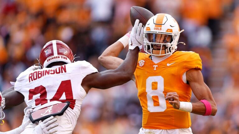 Tennessee upsets Alabama in SEC thriller; second loss of season puts Crimson Tide's playoff hopes in jeopardy