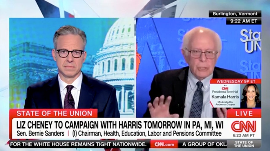 CNN host presses Bernie Sanders on why Kamala Harris is campaigning with Liz Cheney and not him