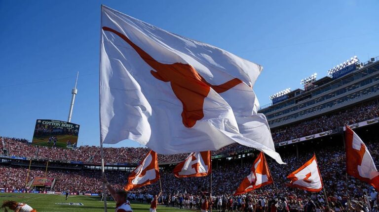 Texas football stars plant flag through Baker Mayfield jersey after win over Oklahoma