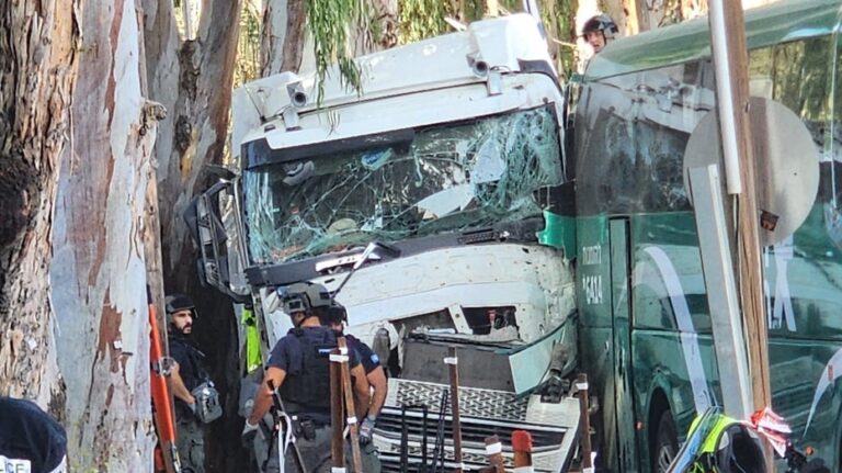 Truck ramming attack near Israeli army base leaves 1 dead, dozens injured; suspect killed