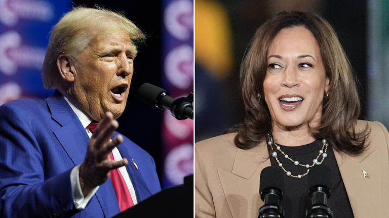 Trump, Harris dead even in national poll, with just one in four saying country headed in right direction