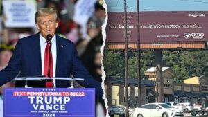 'Coming down': Trump vows to dismantle billboards pushing rights for illegal immigrants if he wins