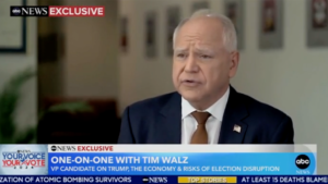 Walz grilled by ABC host over Harris denying she’d do anything different than Biden