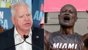 Tim Walz calls new viral Dwyane Wade statue 'horrific'