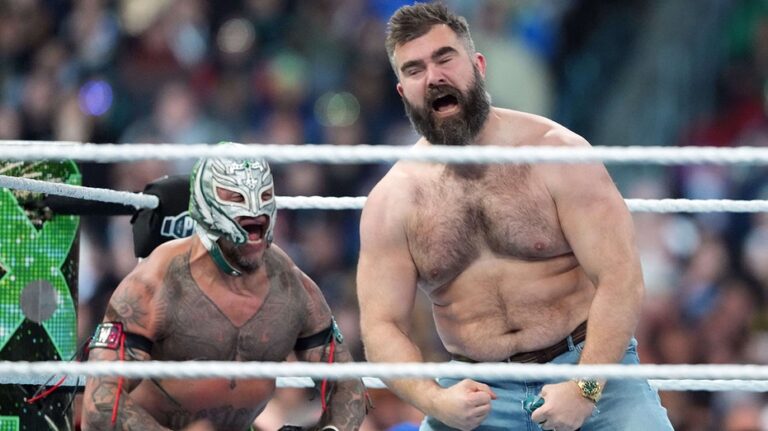 Jason Kelce recalls WrestleMania 40 experience, comments on pro wrestling being 'fake'