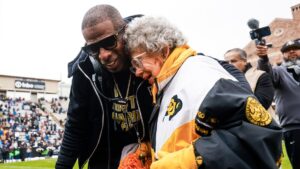 Colorado superfan Miss Peggy shares message about late twin sister on 100th birthday after Buffaloes win