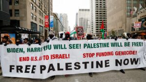 Anti-Israel protests pop up on Black Friday during International Day of Solidarity with the Palestinian People