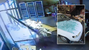 Car drives through Italian restaurant's windows, sending brunch customers running