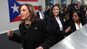 Harris spends last few campaign moments with 'Squad' member AOC