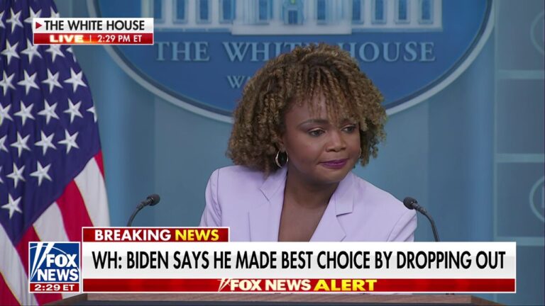 Biden believes he made the right decision for the country to drop out of 2024 election, Karine Jean-Pierre says