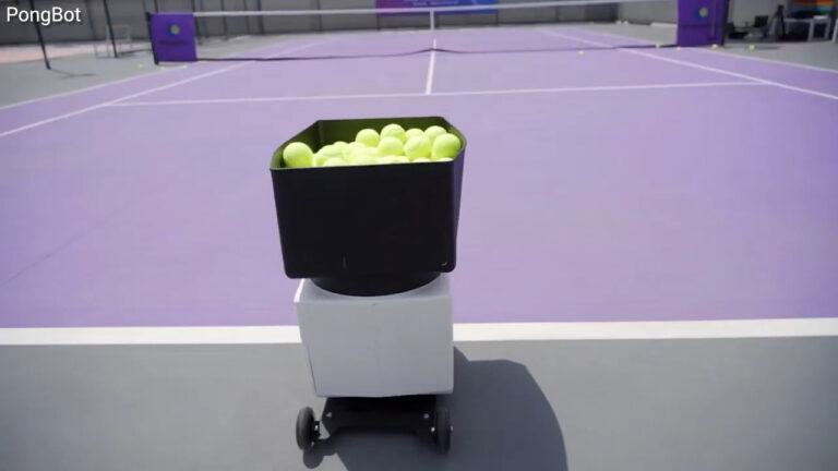 No tennis partner? Play anytime with this AI robot