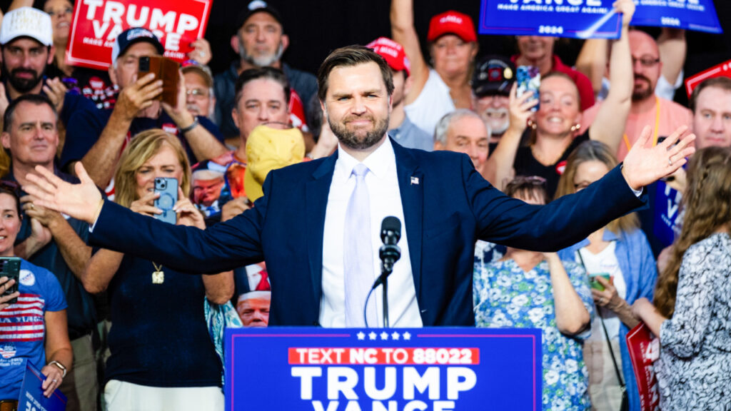 WATCH LIVE: JD Vance rallies supporters in battleground North Carolina