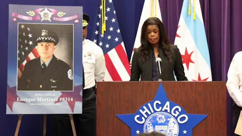 Chicago officials discuss the killing of a city police officer