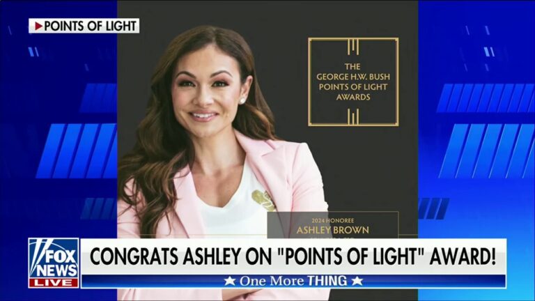 Ashley Brown honored with George H.W. Bush Points of Light Award