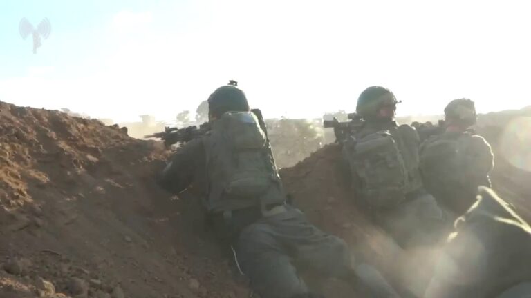 IDF fighting terrorists in the Netzarim Corridor