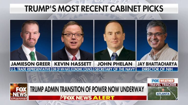 Trump transition underway as he fills key Cabinet positions