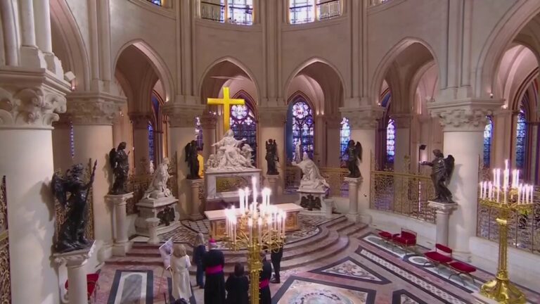 Notre Dame Cathedral unveils restored interior 5 years after fire