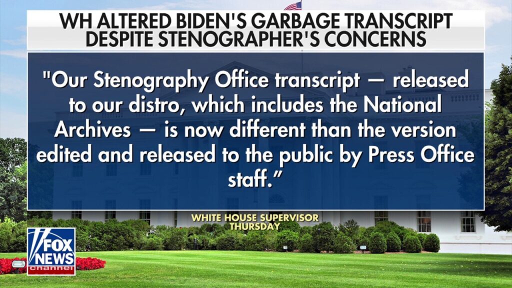 White House Stenography Office reprimands press office for 'garbage' transcript release