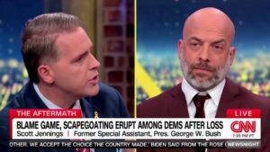 CNN commentator Scott Jennings spars with comic over why Harris lost