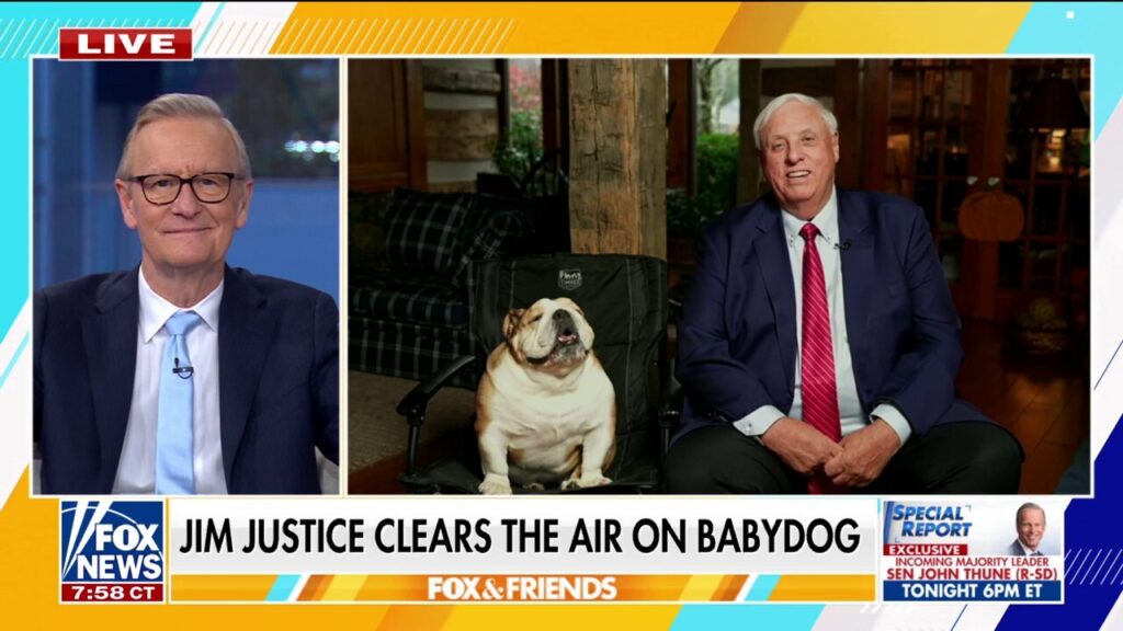 Jim Justice sets record straight on Babydog being banned from Senate floor