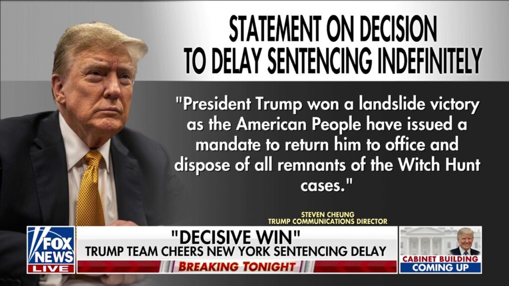 Judge postpones Trump criminal case sentencing