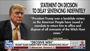 Judge postpones Trump criminal case sentencing