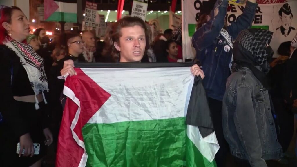 Chicago protesters the day after election