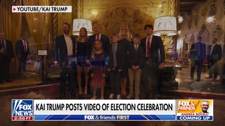 Trump’s granddaughter Kai shares videos from election night