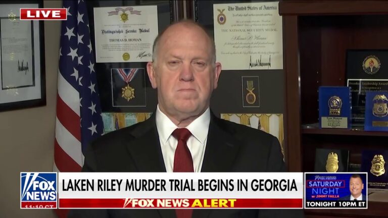 Tom Homan on Laken Riley trial: The Biden admin has ‘blood on their hands’