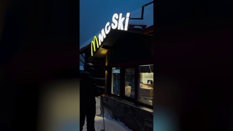 Ski-thru McDonald's in Sweden thrills woman who followed her passion