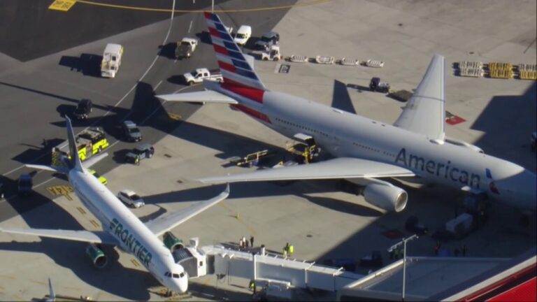 Planes clip wings at Boston's Logan International Airport