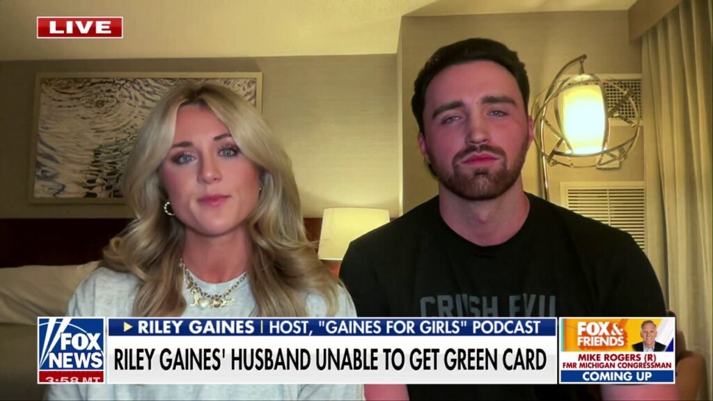 Riley Gaines calls out US immigration 'mess' amid husband's struggle to get green card