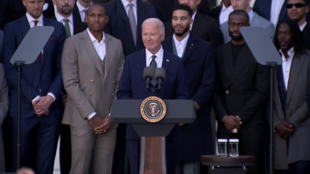 President Biden welcomes 2024 NBA champion Celtics to White House