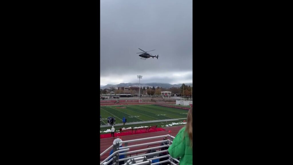 Helicopter ball drop before Utah football game goes viral