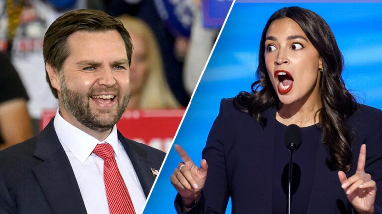 AOC chimes in after JD Vance refers to Kamala Harris as 'trash'