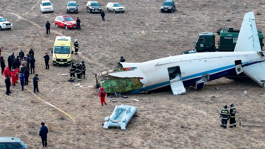 Russia being blamed for Azerbaijan Airlines plane that crashed hundreds of miles off course, killing dozens