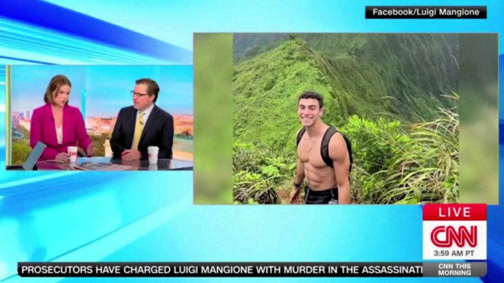 CNN host suggests they 'drop the banner' covering shirtless photo of alleged CEO murderer Luigi Mangione