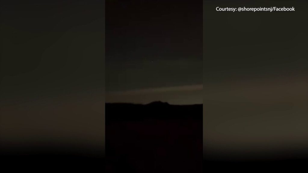 Cellphone video shows potential drone sighting above Shore Points, New Jersey