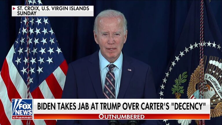 Biden uses Carter's death to take dig at Trump