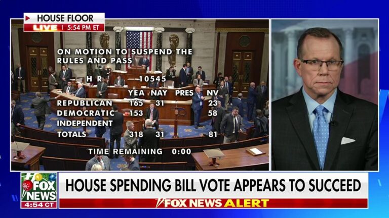 House spending bill vote appears to pass