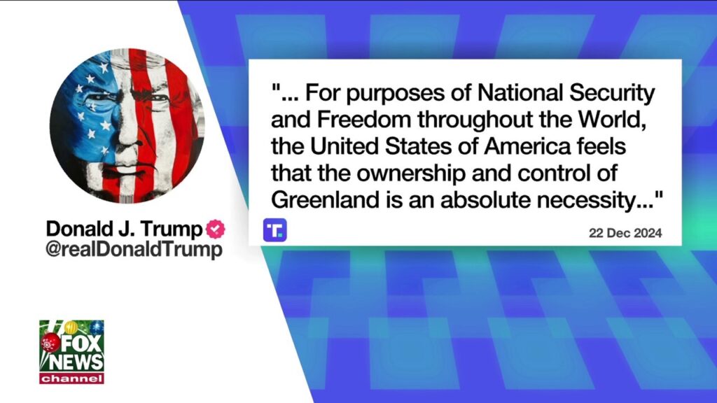 Trump says ownership of Greenland is 'absolute necessity' for national security