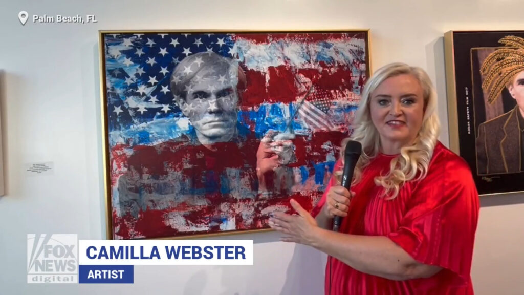 Florida artist who paints new American flag each year reveals patriotic piece on display at Art Basel