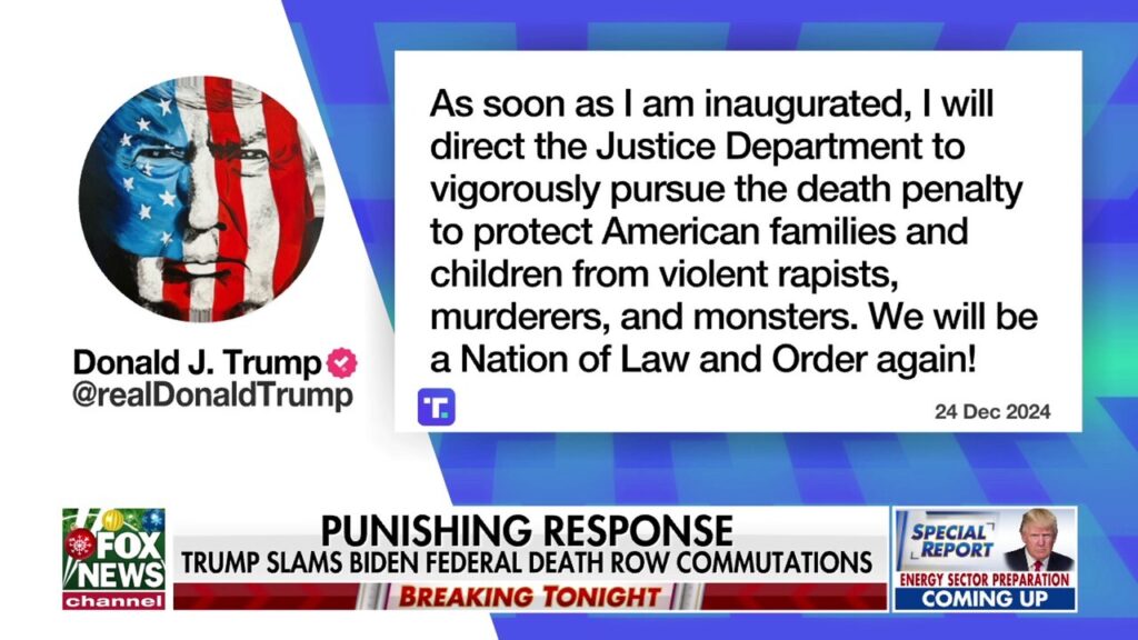 Trump rips Biden’s death row commutations