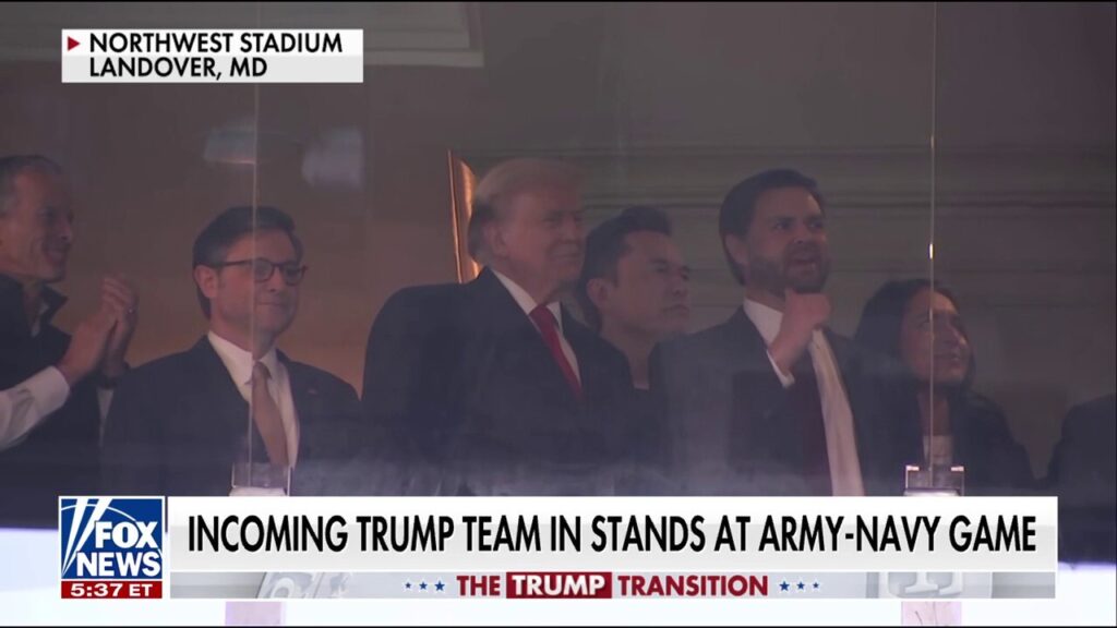 Musk, Hegseth, DeSantis, Vance join Trump's entourage at Army-Navy game