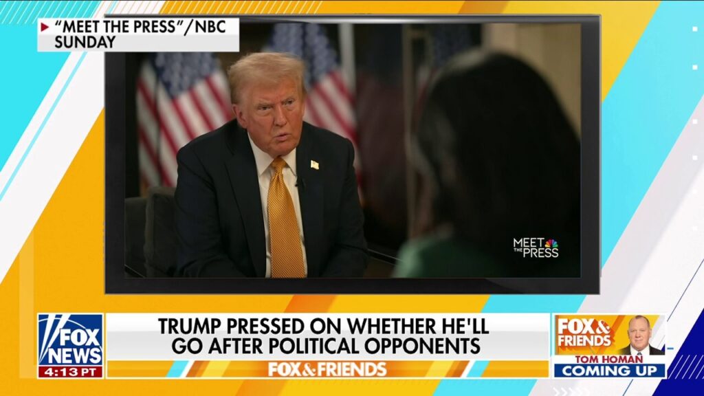 Trump pressed on political retribution against Biden: 'Not looking to go back into the past'