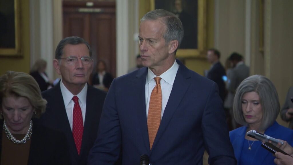 Sen. Thune speaks after McConnell suffers fall