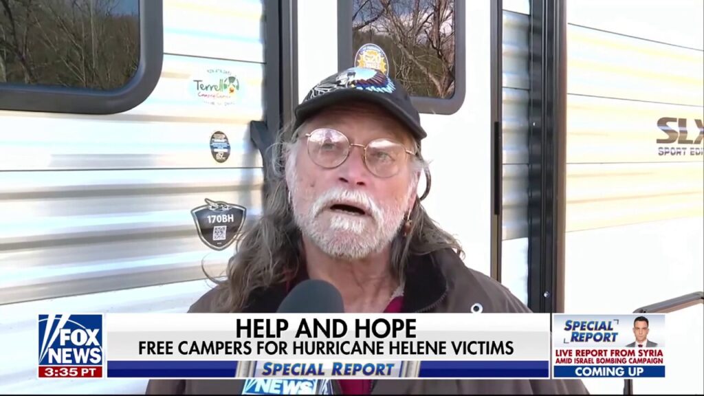 Hurricane Helene victims get free campers after homes were destroyed