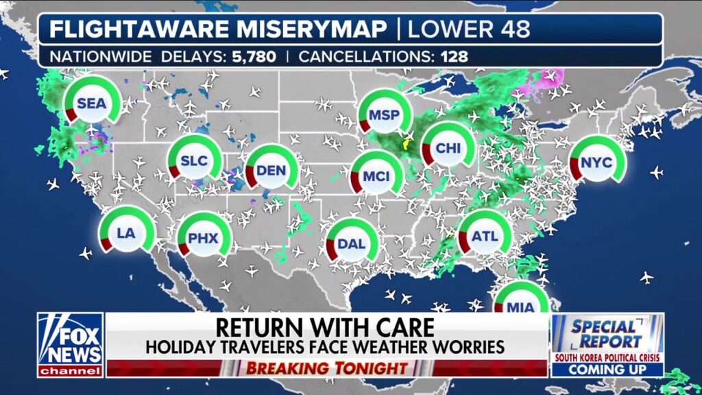 Weather worries impact travelers battling a busy holiday season