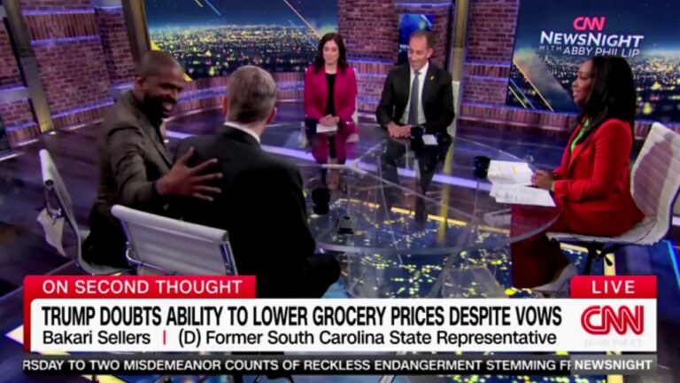 Scott Jennings tells CNN commentator not to touch him during tense exchange about Trump, grocery prices