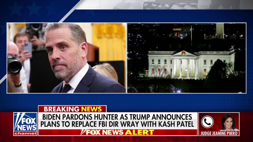 Judge Jeanine on Hunter Biden pardon: The president is ‘lying again’ on his way out of office